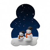 Магнит металлический Снеговик