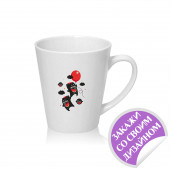 Кружка белая конусная