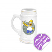 Пивная кружка белая