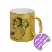 Кружка перламутровая золото