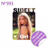 Магнит металлический Sweet girl