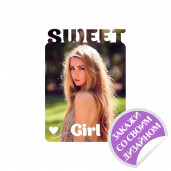 Магнит металлический Sweet girl