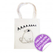 Шоппер белый из нетканого материала (37х40 см)