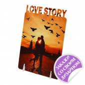 Металлическая фоторамка Love story