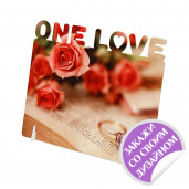 Металлическая фоторамка One love