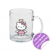  Кружка стеклянная глянцевая