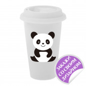 Керамический стакан с крышкой