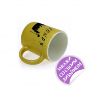 Кружка глиттер золото